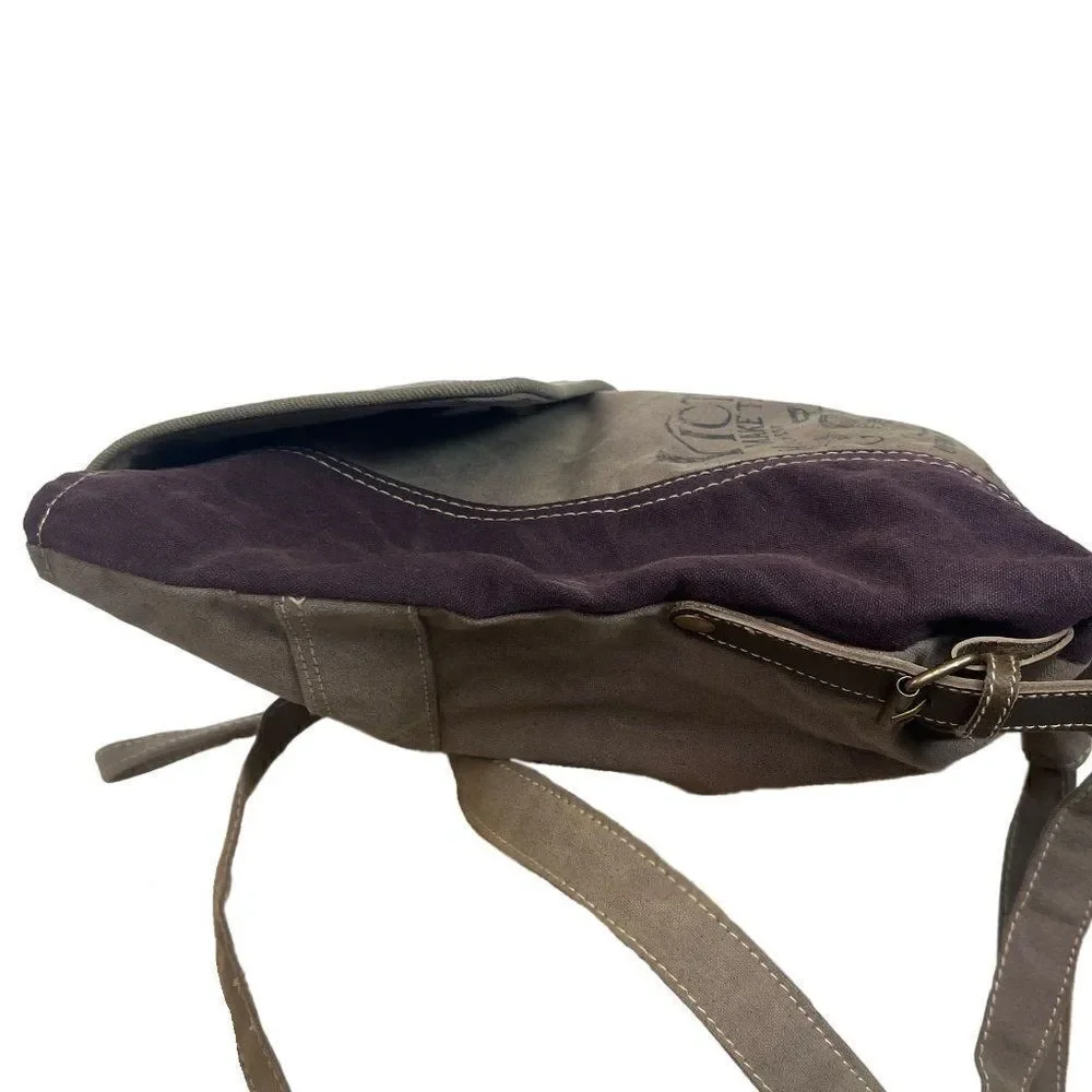 Victors 'Make the Pace' Canvas Backpack Overman Wheel Company Aubergine & Khaki